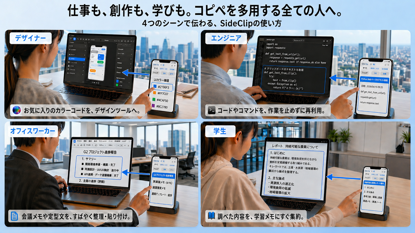 SideClipの具体的な使用シーン
